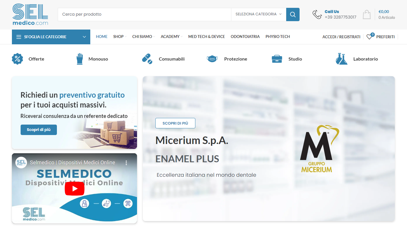 Selmedico - Realizzazione pannello per Marketplace con Laravel e WooCommerce