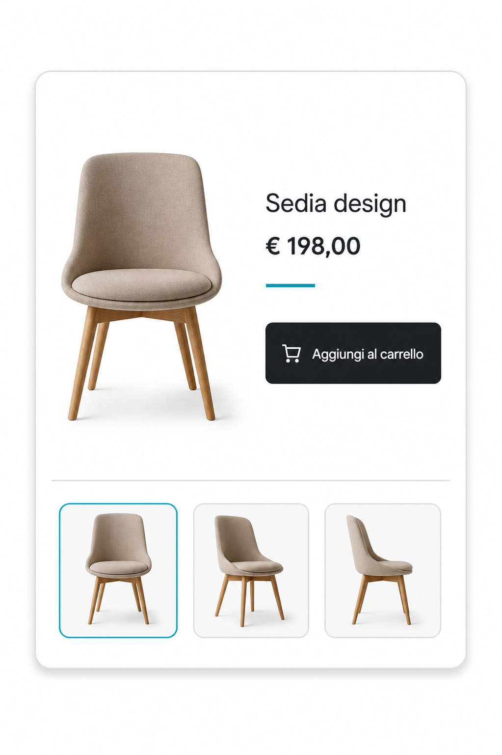 Fiche produit WooCommerce avec chaise design et bouton ajouter au panier